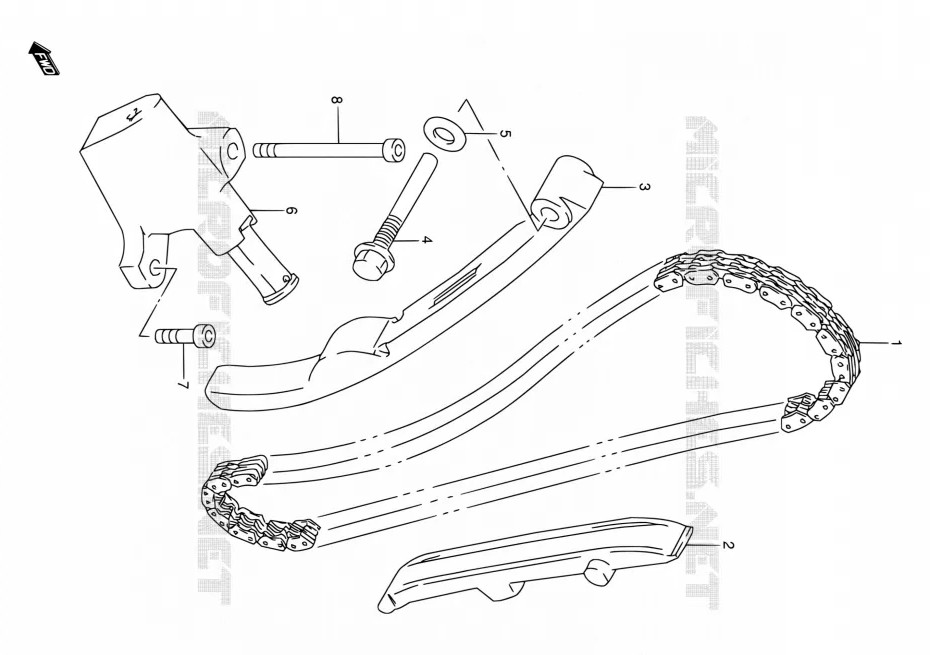 tenditore catena distribuzione nuovo originale suzuki dr 800 &acute;91 &ndash; &acute;97