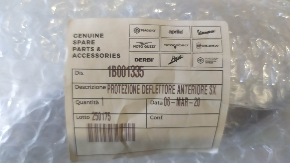 protezione ant laterale sx piaggio liberty 50 / 125 / 150 iget ´15 - ´20