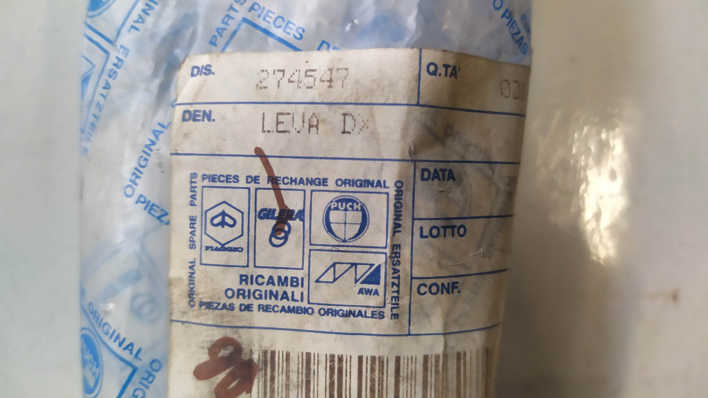 leva dx cromata piaggio vespa fl hp ´90