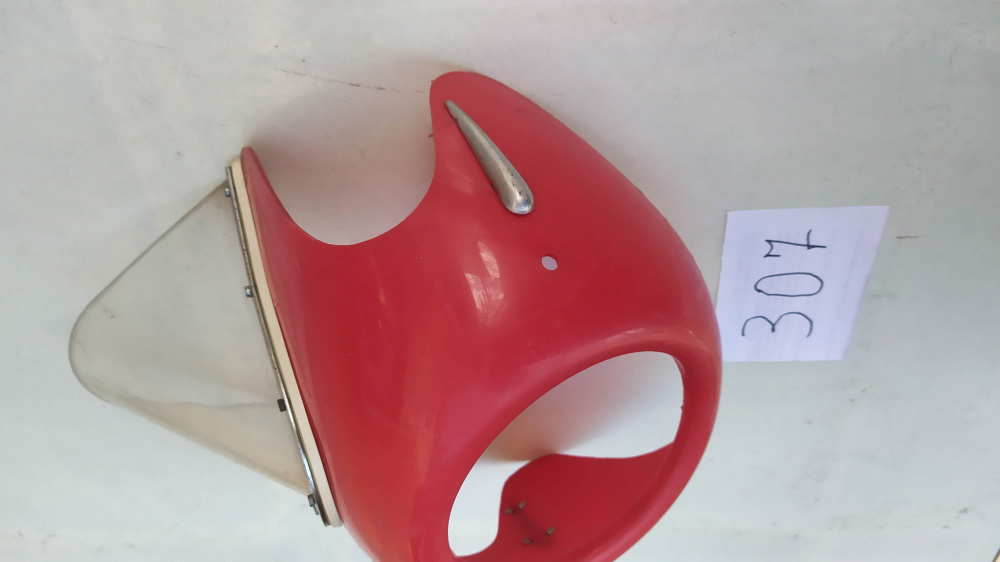 cupolino rosso originale per lambretta - vespa faro tondo