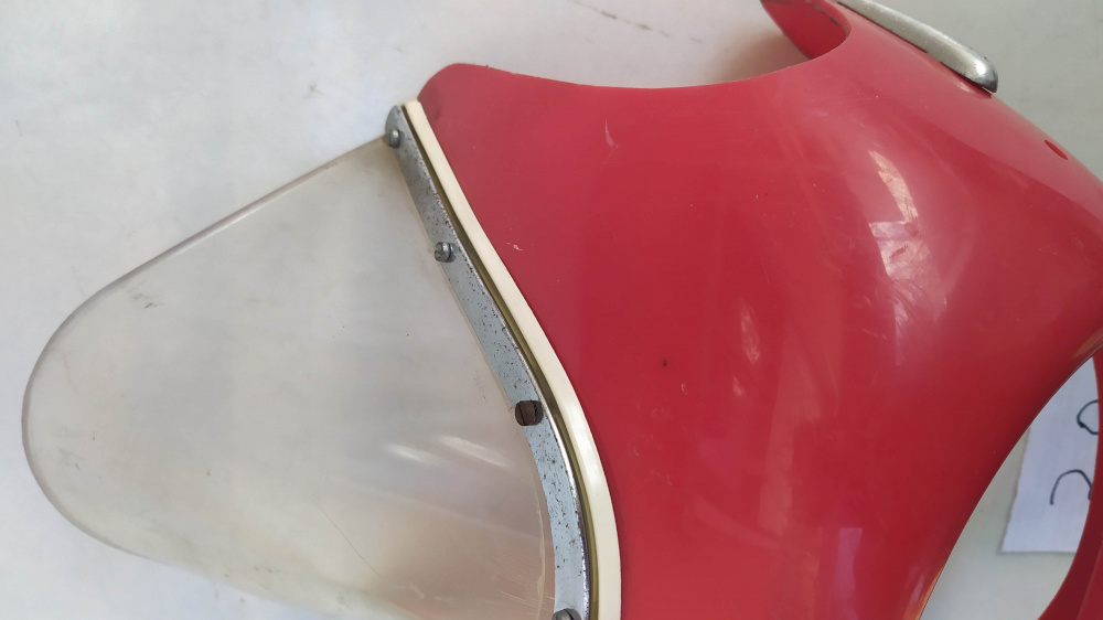 cupolino rosso originale per lambretta - vespa faro tondo