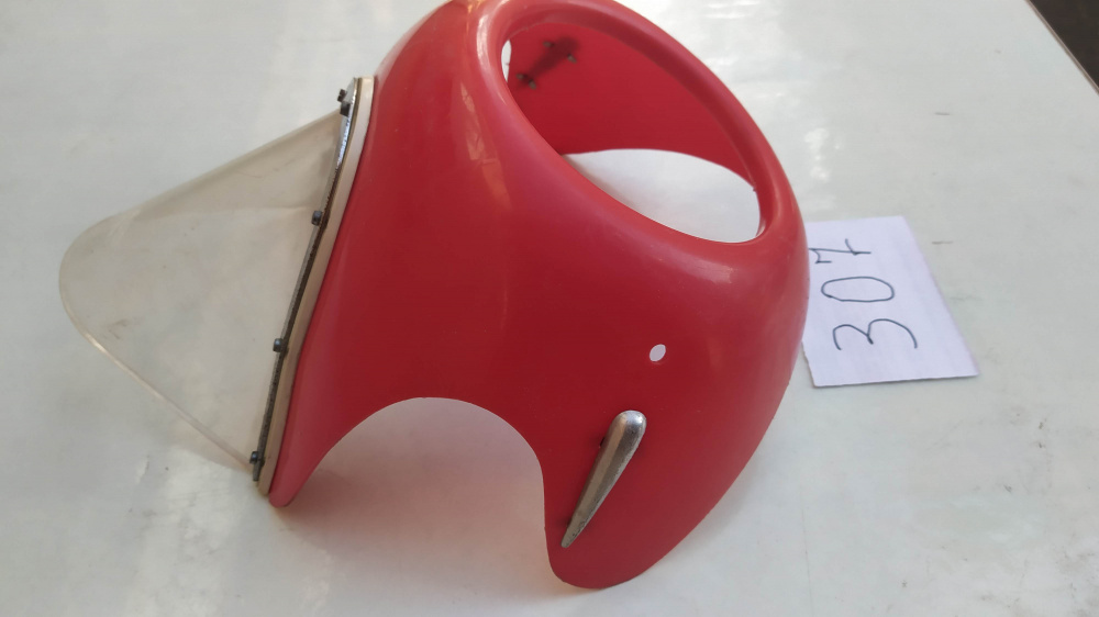 cupolino rosso originale per lambretta - vespa faro tondo