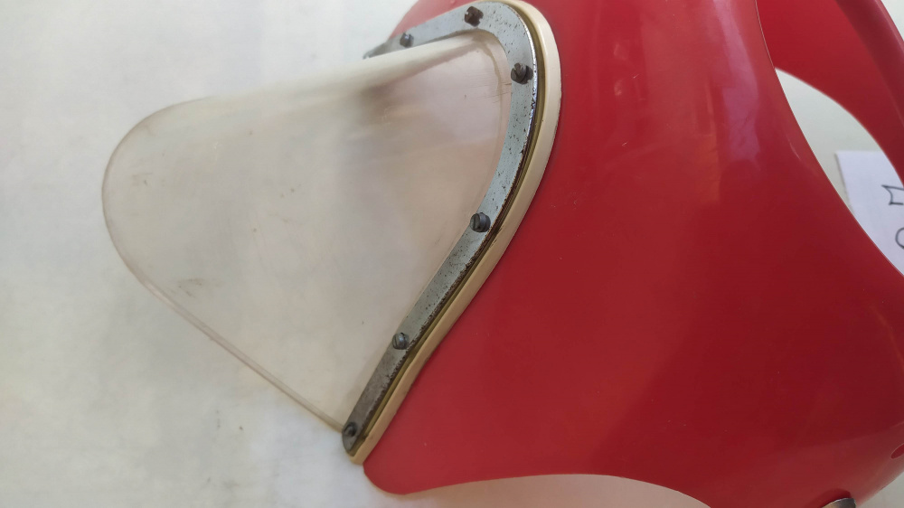 cupolino rosso originale per lambretta - vespa faro tondo