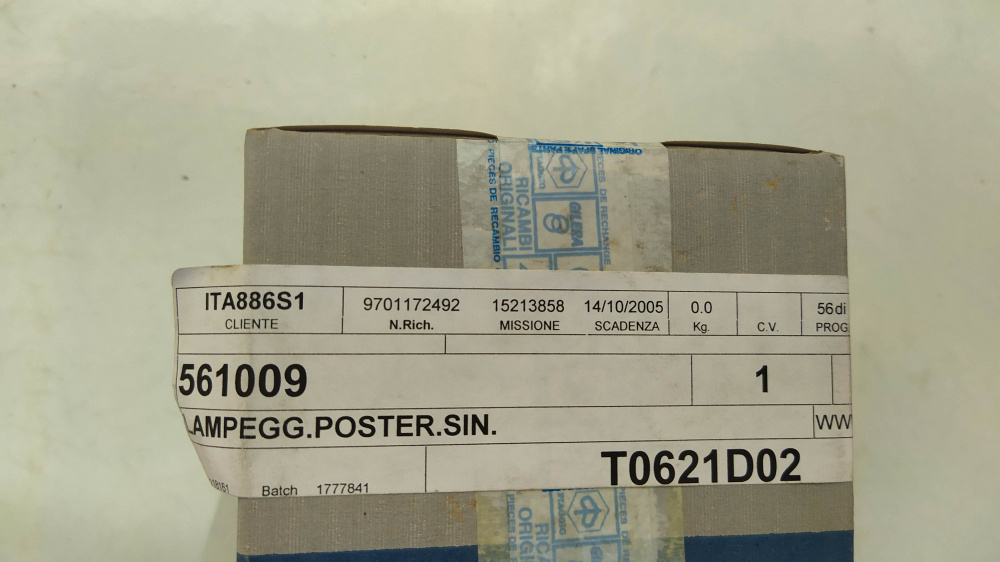 freccia post. sx originale completa piaggio liberty 50-125-150 - triom 210617