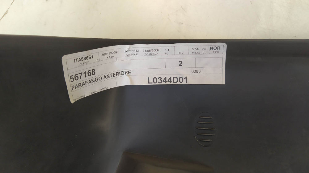 parafango anteriore piaggio ape 50 rst - cross - mix ´98 - ´20