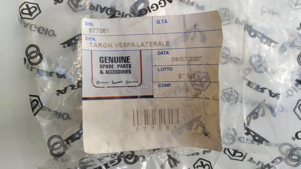 scritta laterale vespa piaggio vespa et2 - et4