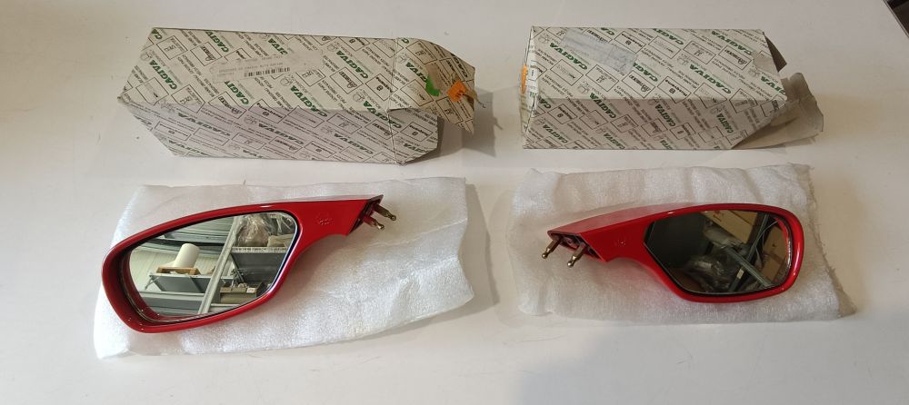 coppia specchietti nuovi originali rossi cagiva mito racing