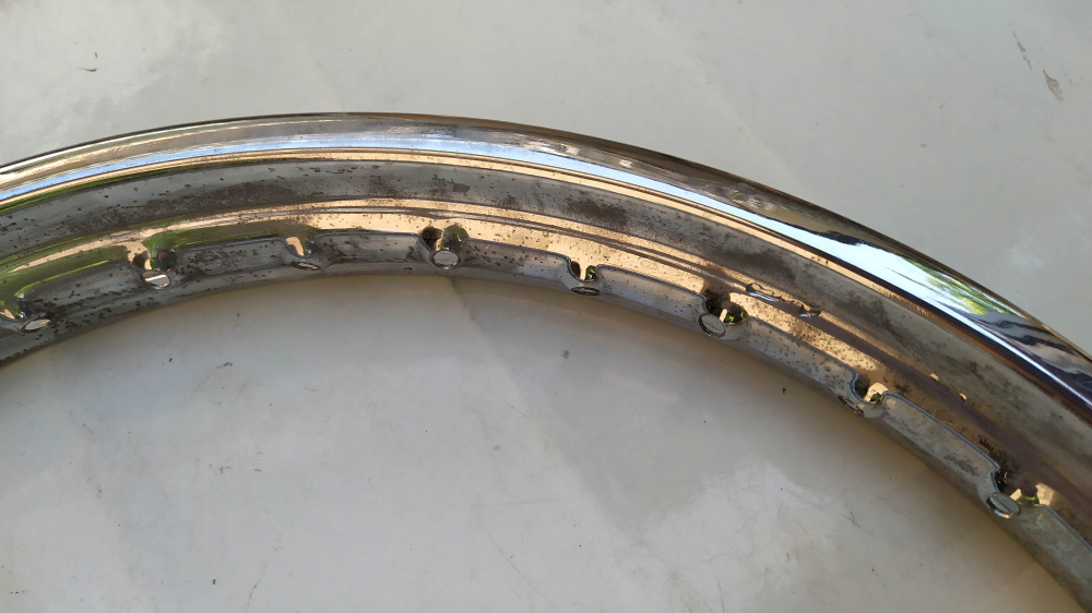 cerchio anteriore cromato aprilia pegaso 50 - 125