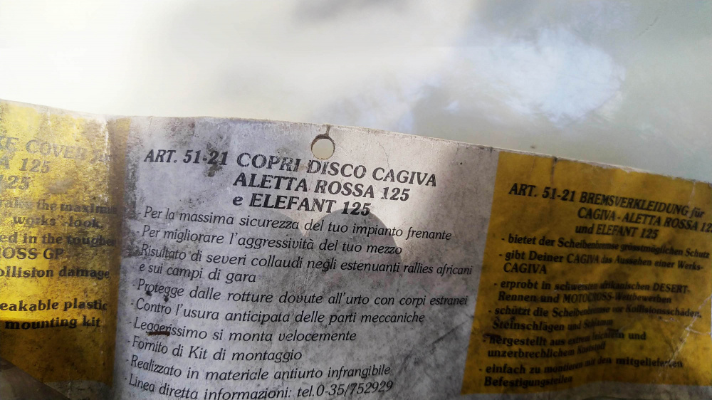 coppia protezione disco rossa aletta rossa 125 - elefant 125