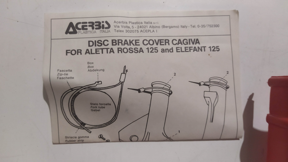 kit copridisco rosso acerbis 51-21 per cagiva aletta rossa - elefant 125