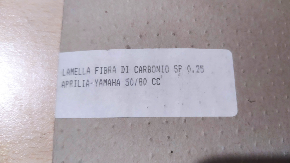 lamella valvola carbonio sp. 0.25 adige motori aprilia - yamaha 50/80 cc.