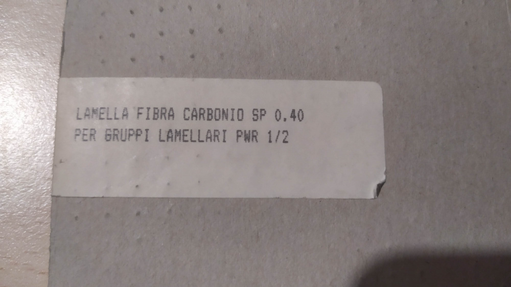 lamella valvola carbonio sp. 0.40 per gruppi lamellari pwr 1/2