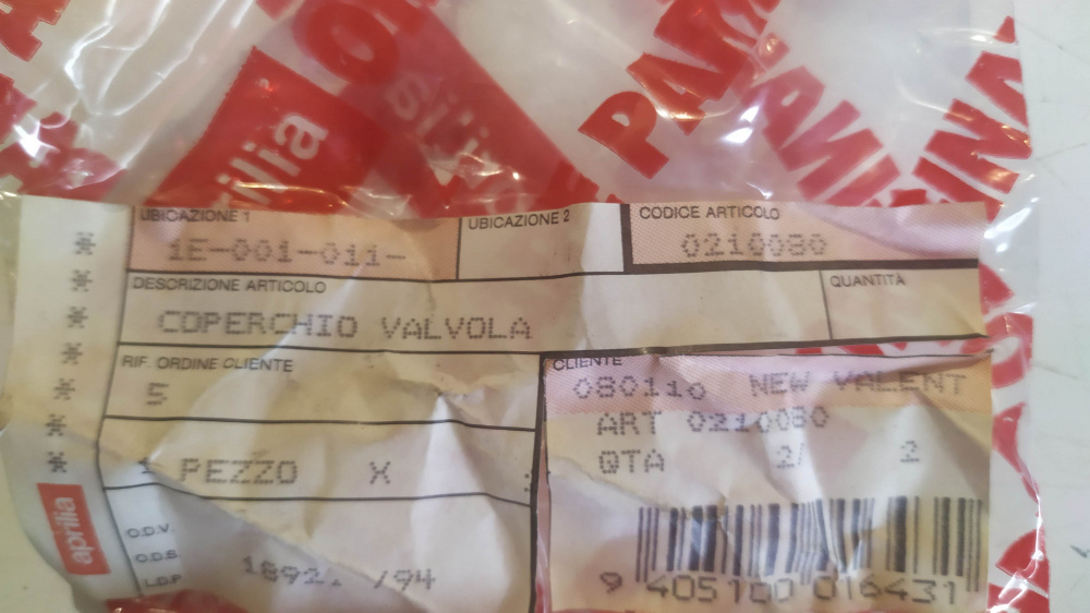 coperchio valvola