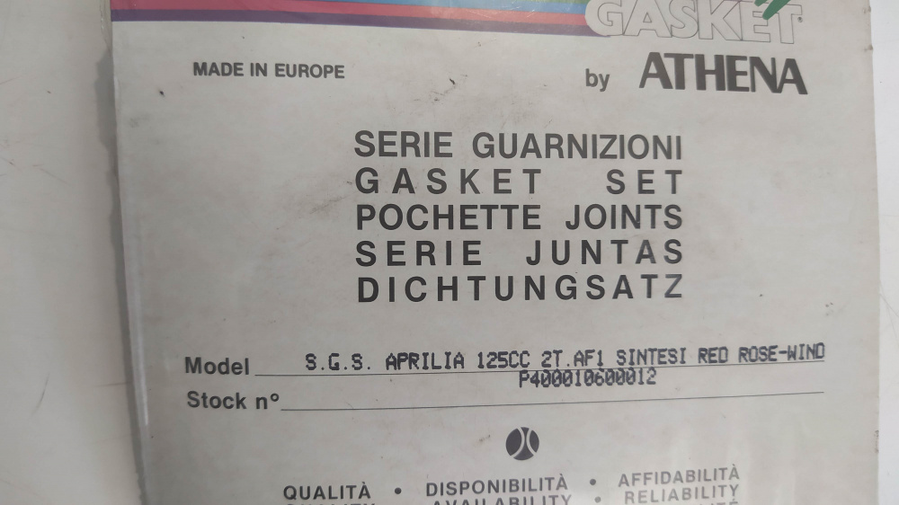 serie guarnizione cilindro aprilia 125 2t. af1 sintesi - red rose - wind