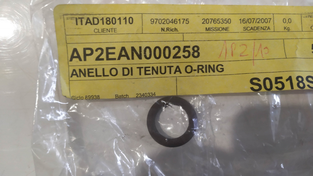 anello di tenuta o-ring