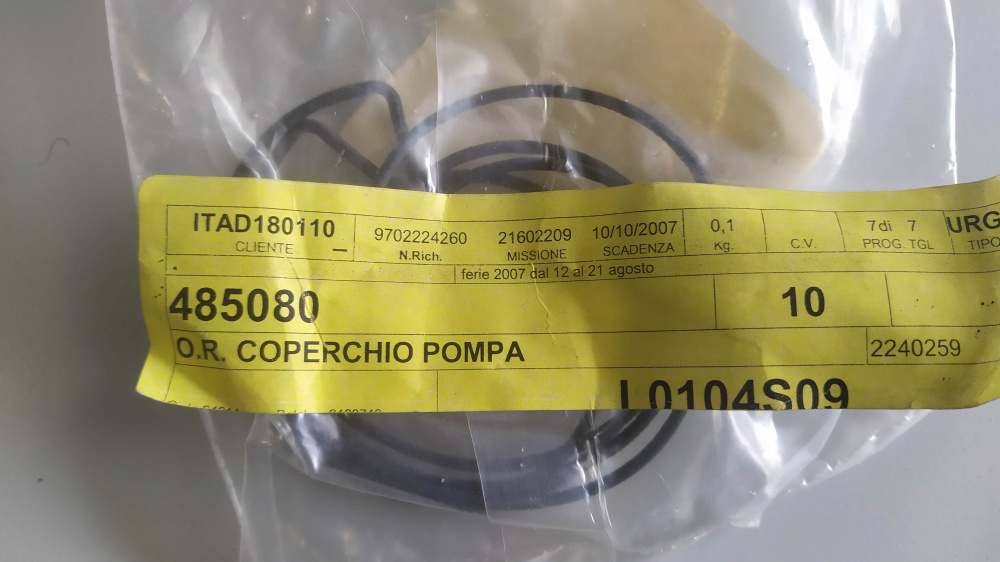 anello coperchio pompa aprilia sportcity 125/250/300