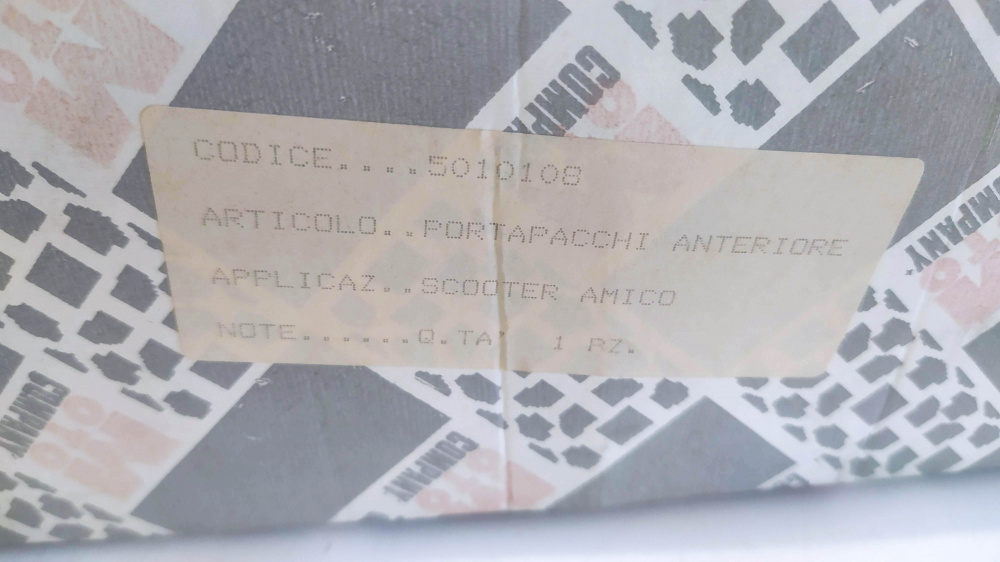 portapacchi anteriore aprilia amico