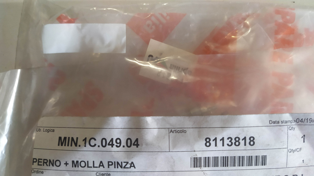 perno + molla pinza