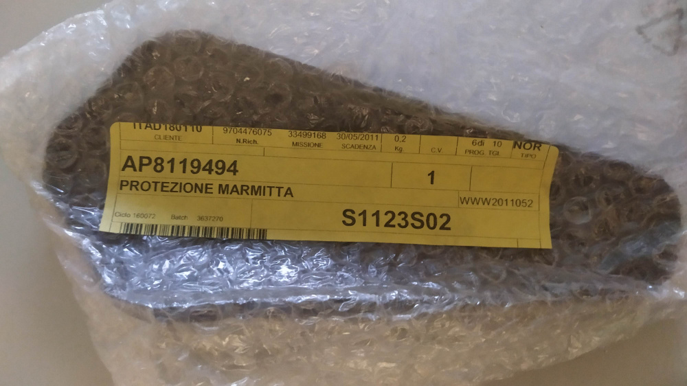 protezione marmitta aprilia rx/sx 125 ´08-´10 - mx 125 ´04 - ´06
