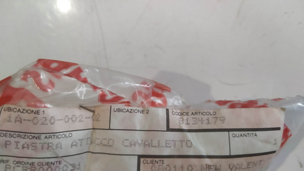 piastra attacco cavalletto