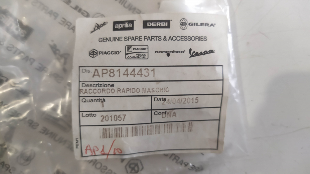 raccordo rapido maschio
