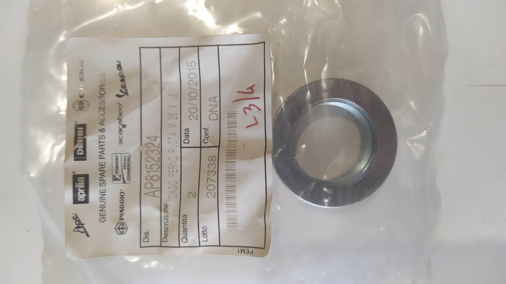 dado perno ruota m 25 x 1,5
