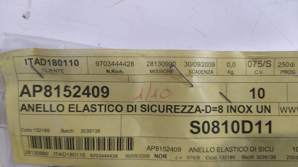 anello elastico d8 din471 inox a2