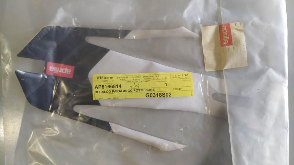 decalco parafango posteriore aprilia rxv - sxv 450/550 ´06