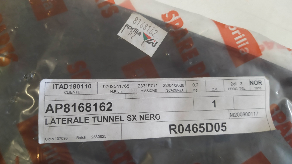 laterale tunnel sx nero