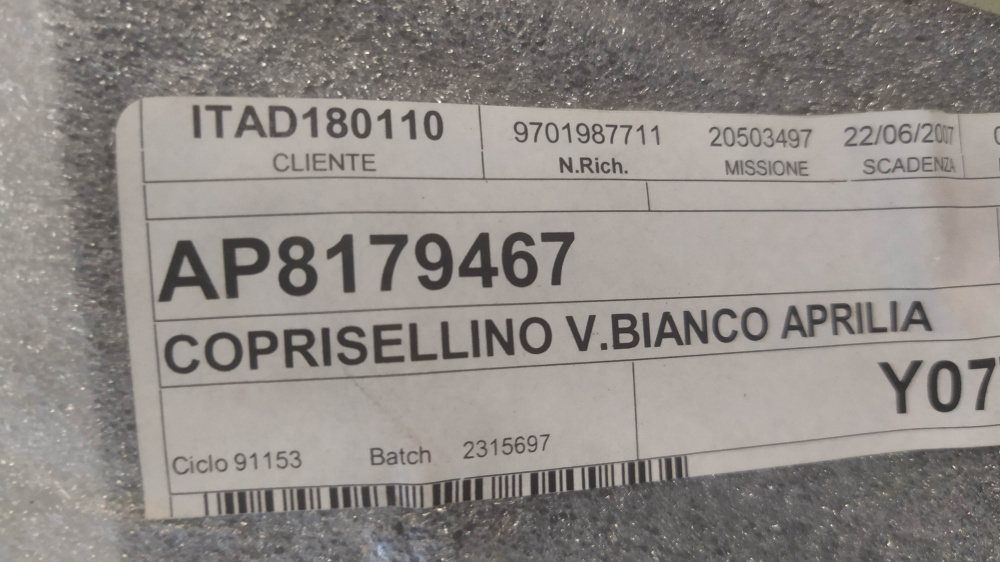 coprisellino v.bianco aprilia