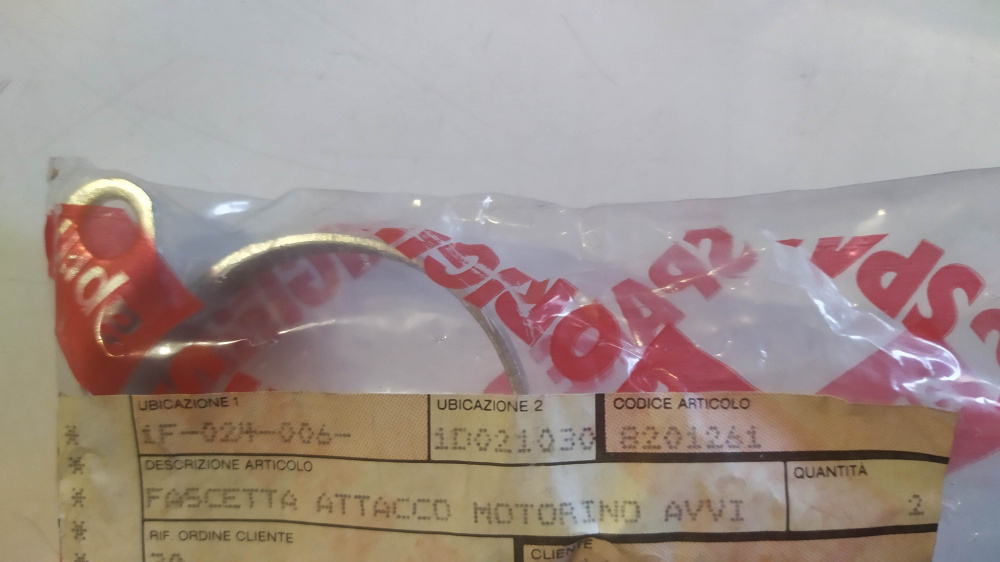 fascetta attacco motorino avviamento
