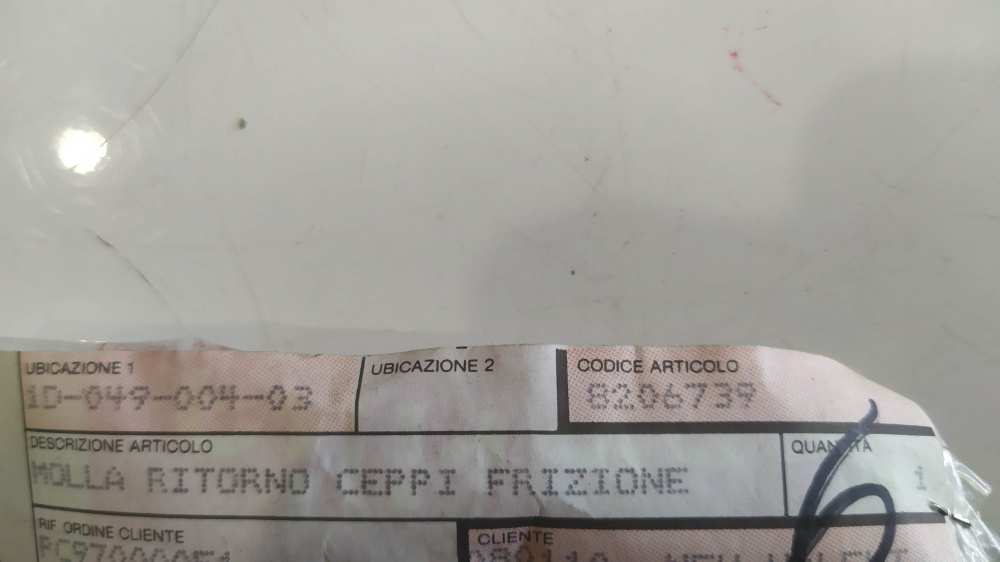 molla ritorno ceppi frizione