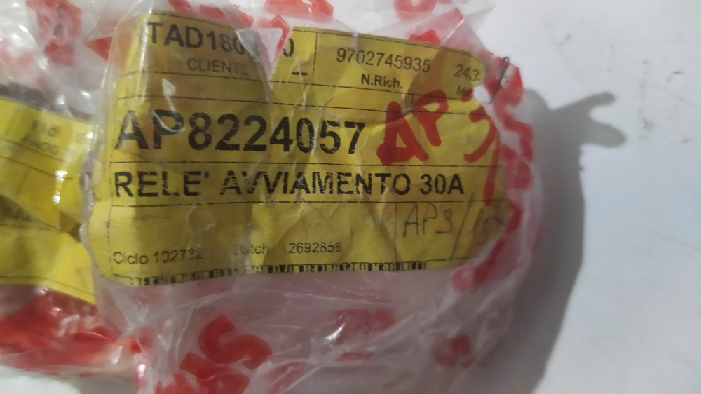 rele avviamento 30a