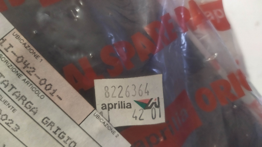 portatarga grigio