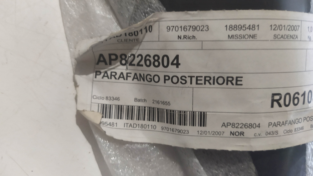 parafango posteriore