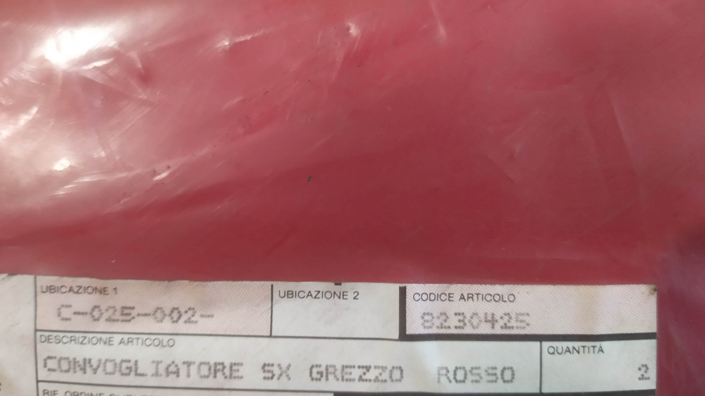 convogliatore sx grezzo rosso