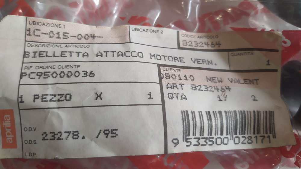 bielletta attacco motore