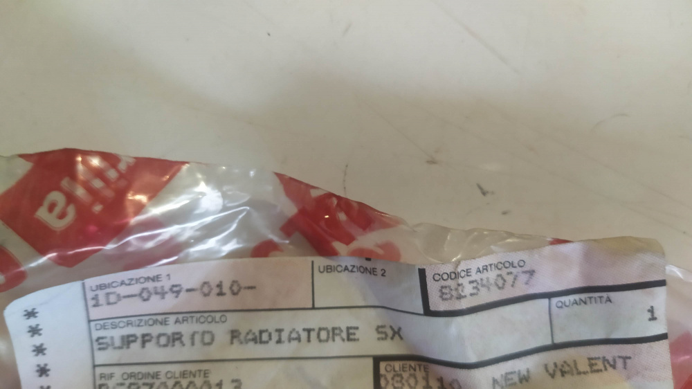 supporto radiatore sx
