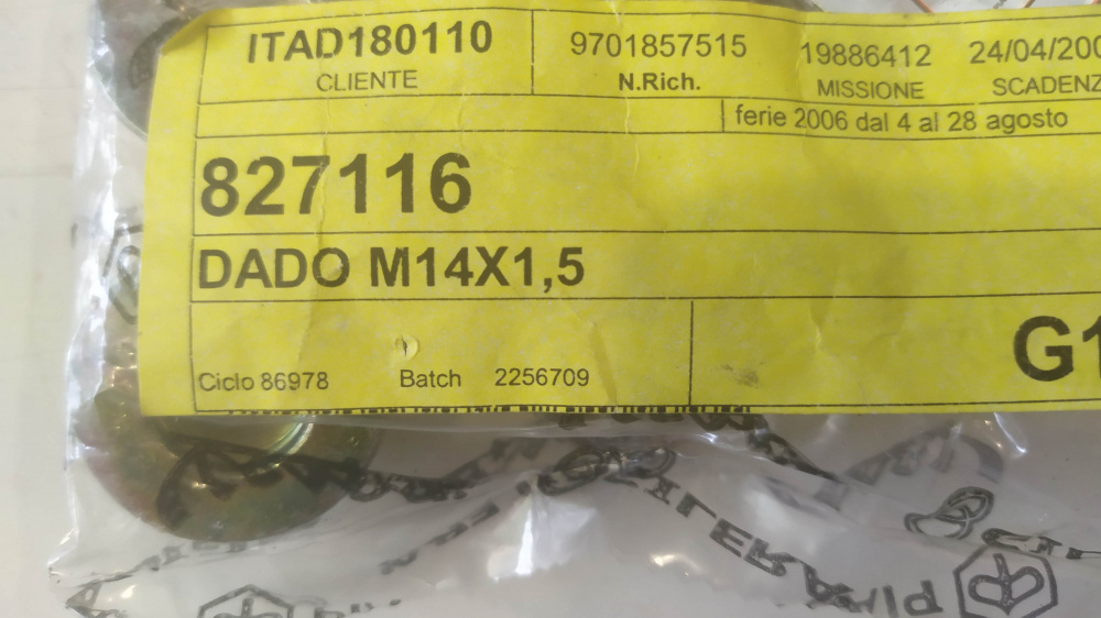 dado m14x1,5