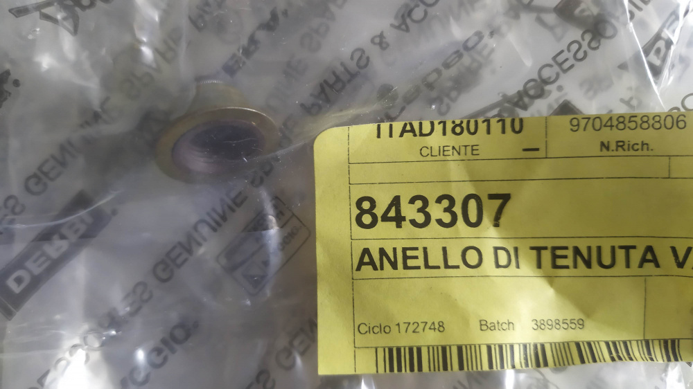 anello di tenuta valvola