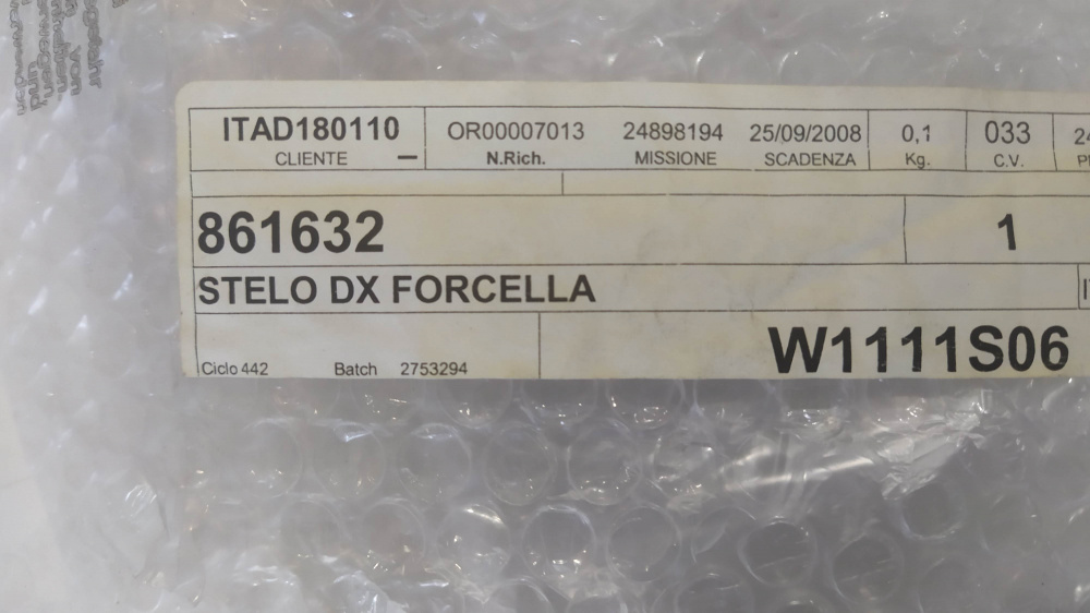 stelo dx forcella