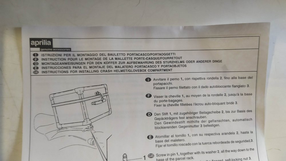 bauletto aprilia easy size marrone