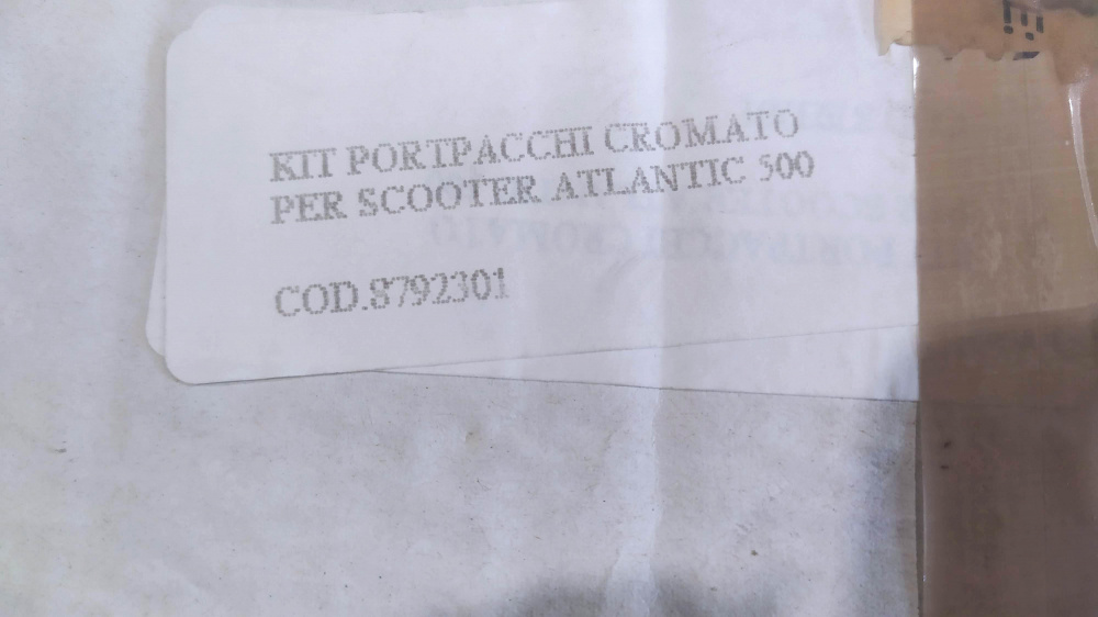 kit portapacchi cromato originale aprilia atlantic 500