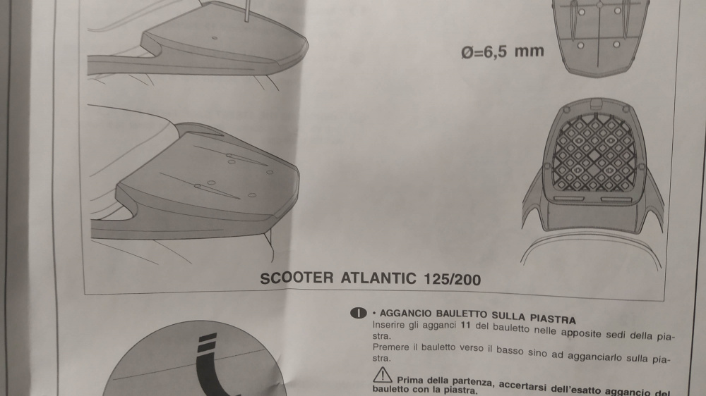 bauletto posteriore street c.grigio ash l aprilia atlantic 125/200