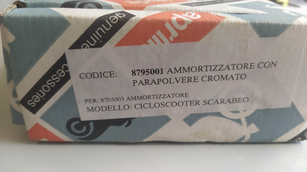 ammortizzatore con parapolvere cromato aprilia scarabeo 50 2t ´93 - ´99