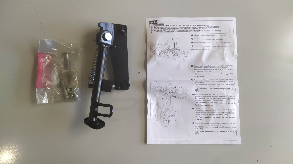 kit cavalletto laterale aprilia sonic ´98