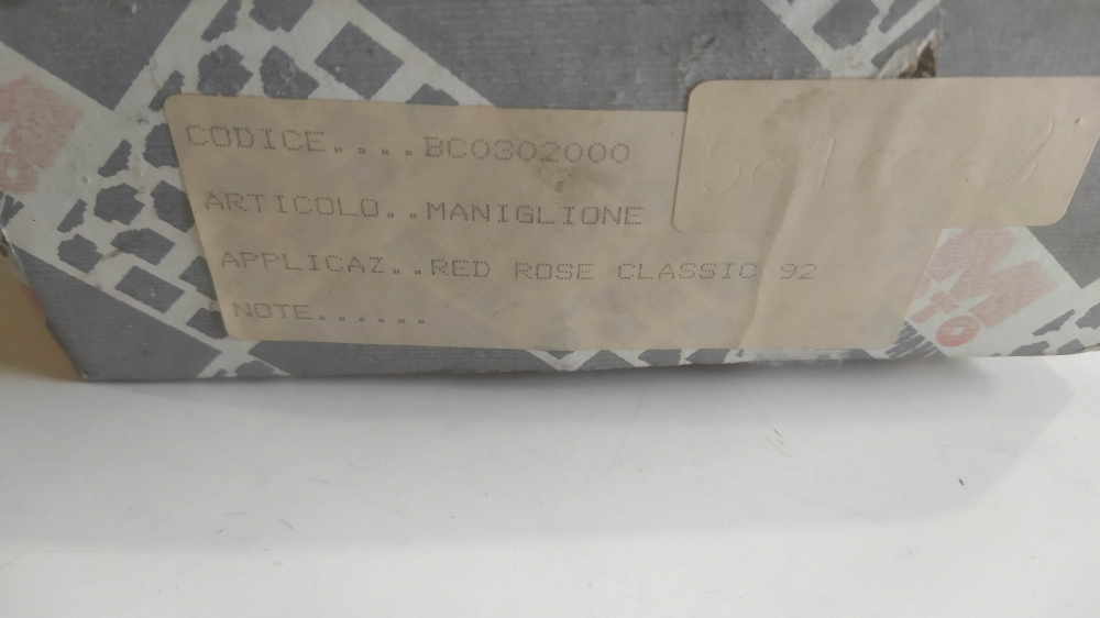 maniglione cromato aprilia red rose / classic ´92