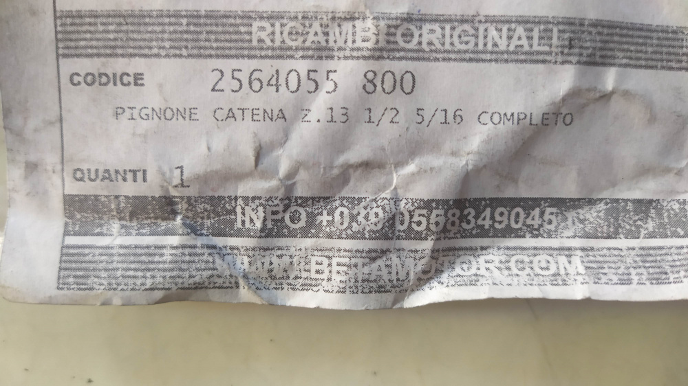 pignone catena z13 beta enduro motard