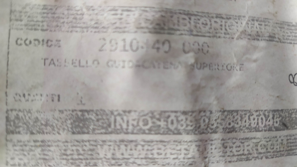 tassello guidacatena superiore beta