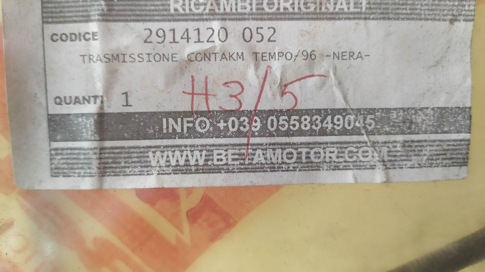 trasmissione contakm beta tempo ´96 nera
